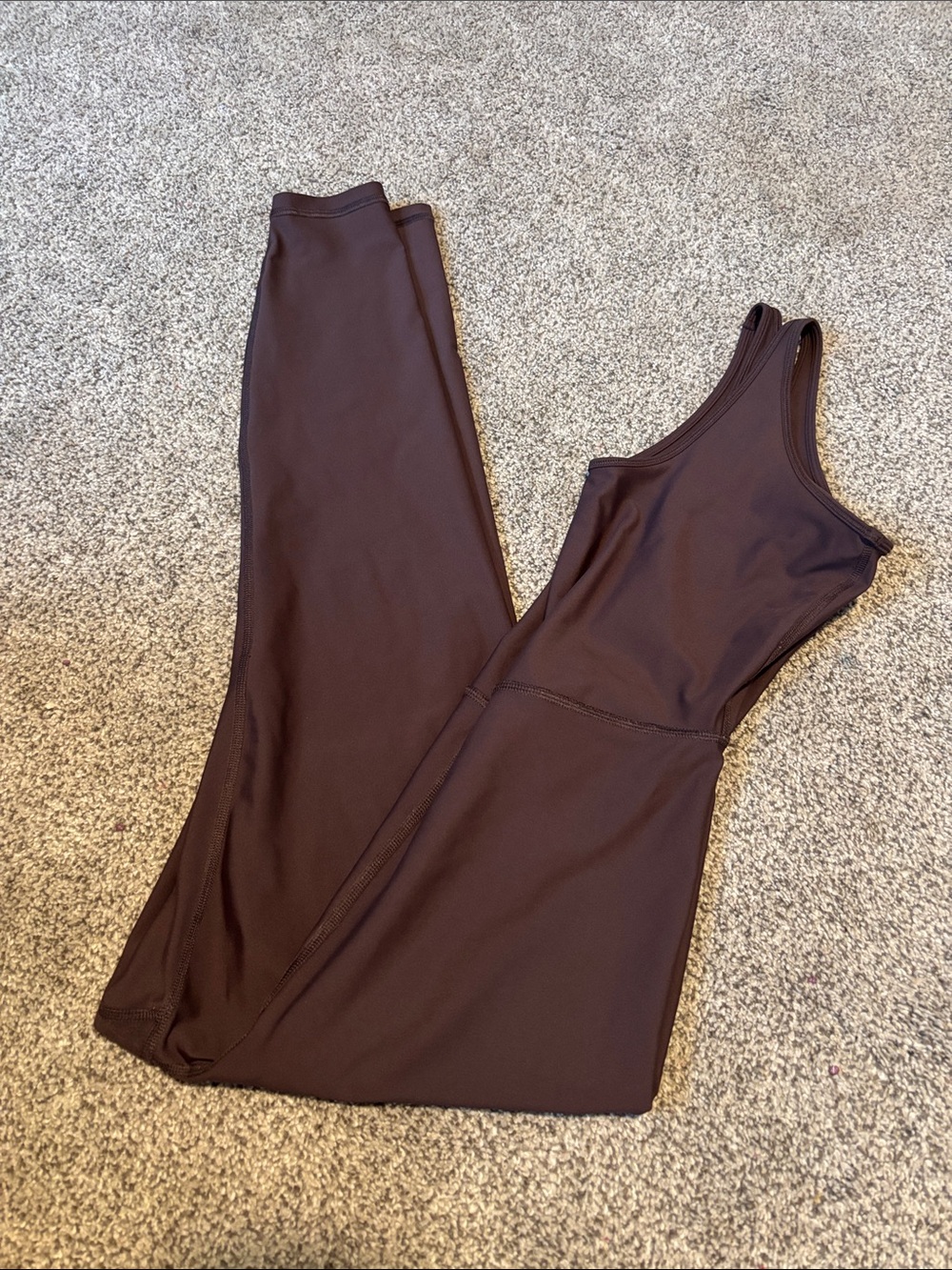 Sleek Brown Women's Jumpsuit - Sleeveless Tank Style